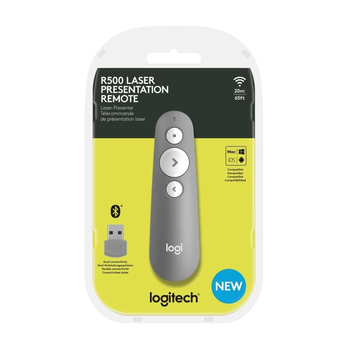 Galery – Logitech R500 comando para apresentações Bluetooth/RF Cinzento0