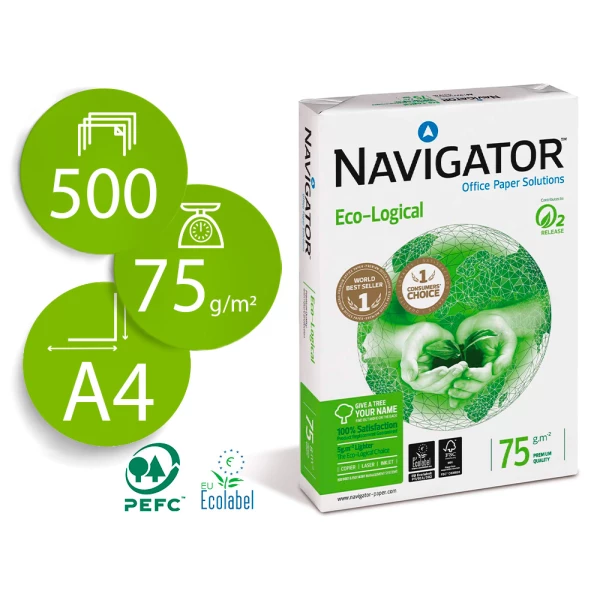 Thumbnail-Papel fotocopia navigator din a4 75 gr embalagem de 500 folhas