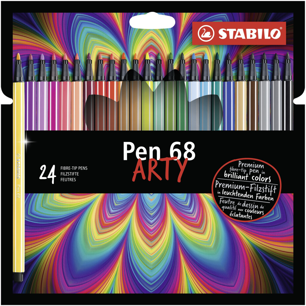 Thumbnail-STABILO Pen 68 ARTY caneta de feltro Multicor 24 unidade(s)