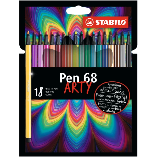 Thumbnail-STABILO PEN 68 ARTY caneta de feltro Médio Multicor 18 unidade(s)