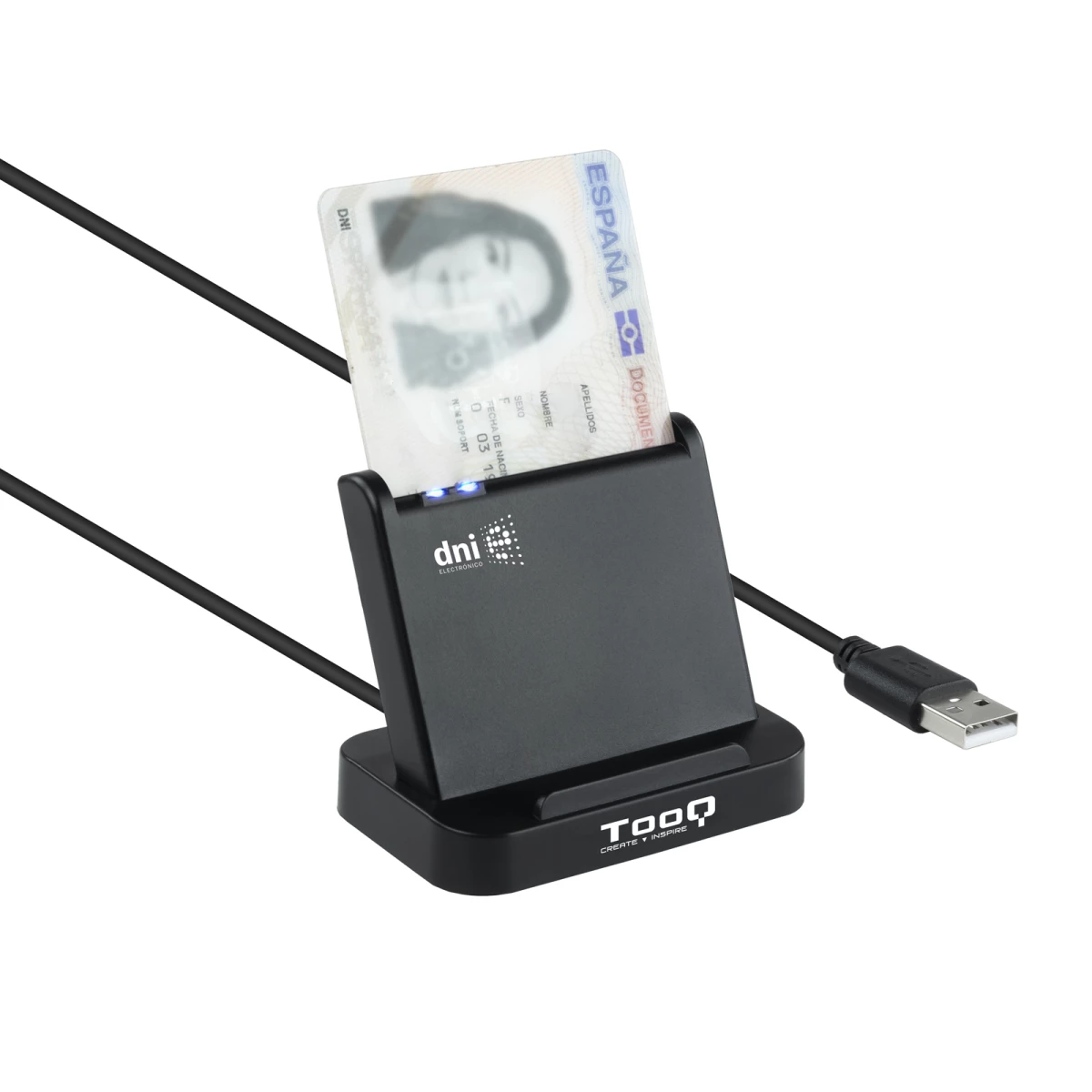 Galery – TooQ TQR-220B leitor de smart card Interior USB USB 2.0 Preto0