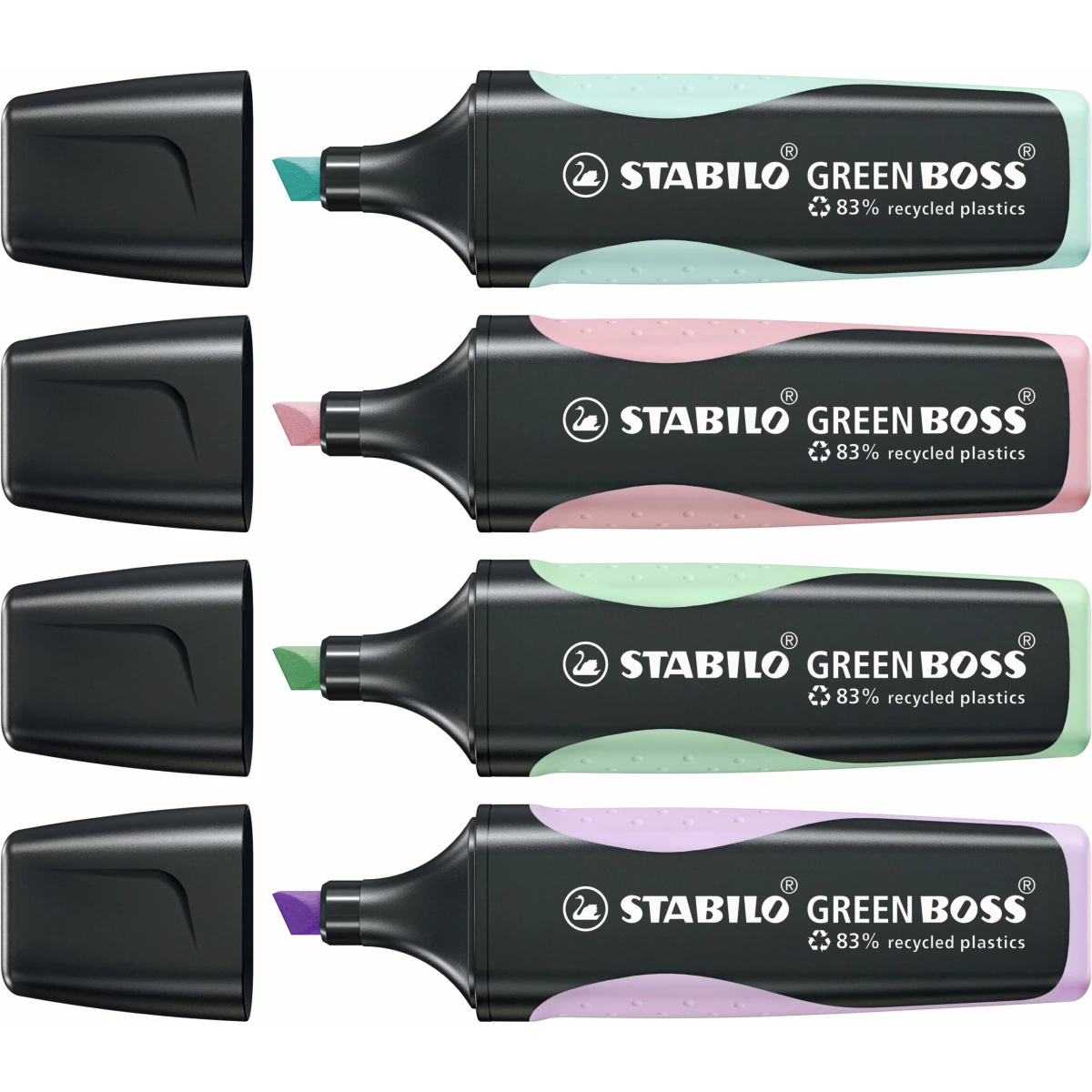 Galery – STABILO GREEN BOSS marcador 4 unidade(s) Ponta de cinzel Verde, Menta, Rosa, Violeta0