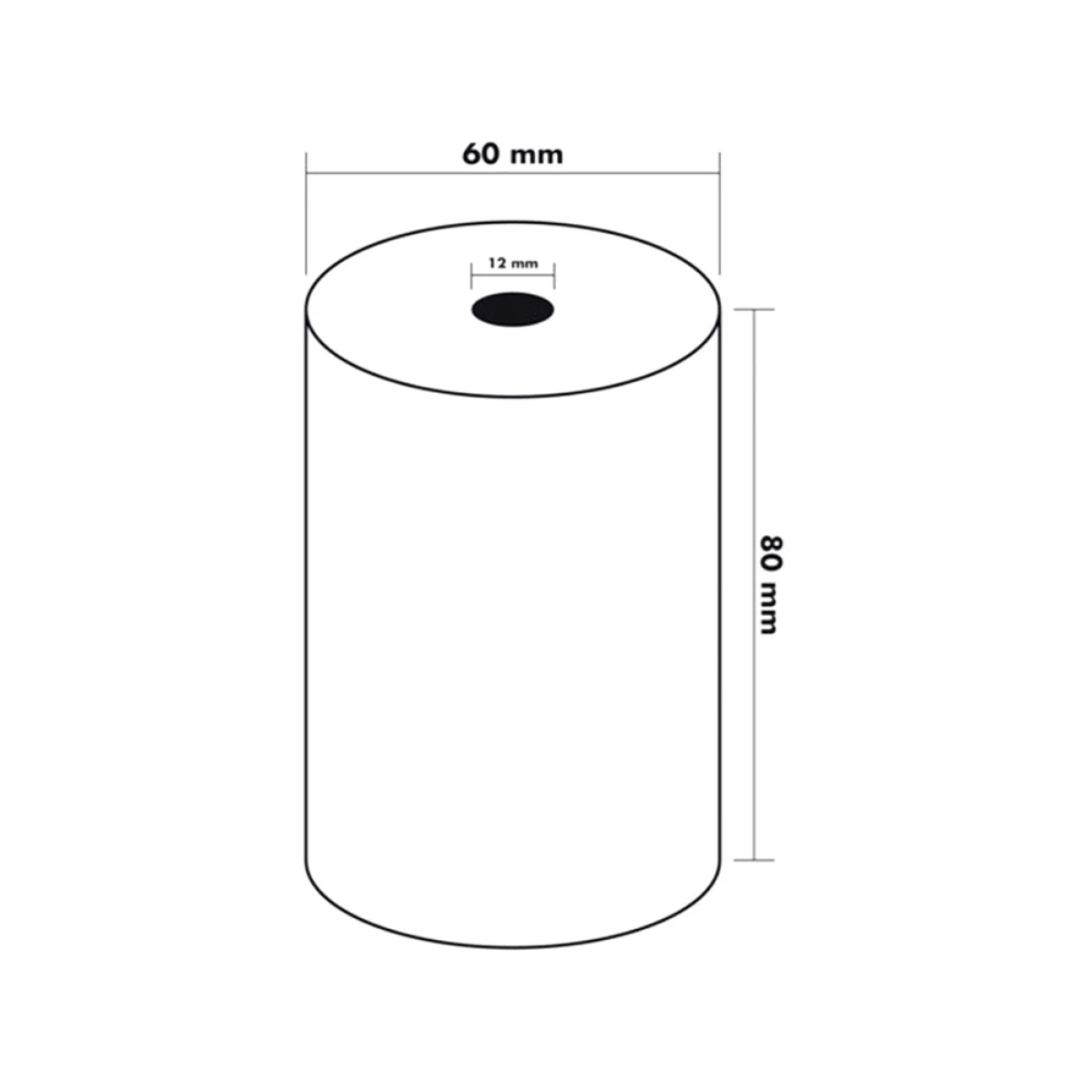 Galery – Rolo termico para impressora 80x60x11 mm 58 gr – 10 unidades0