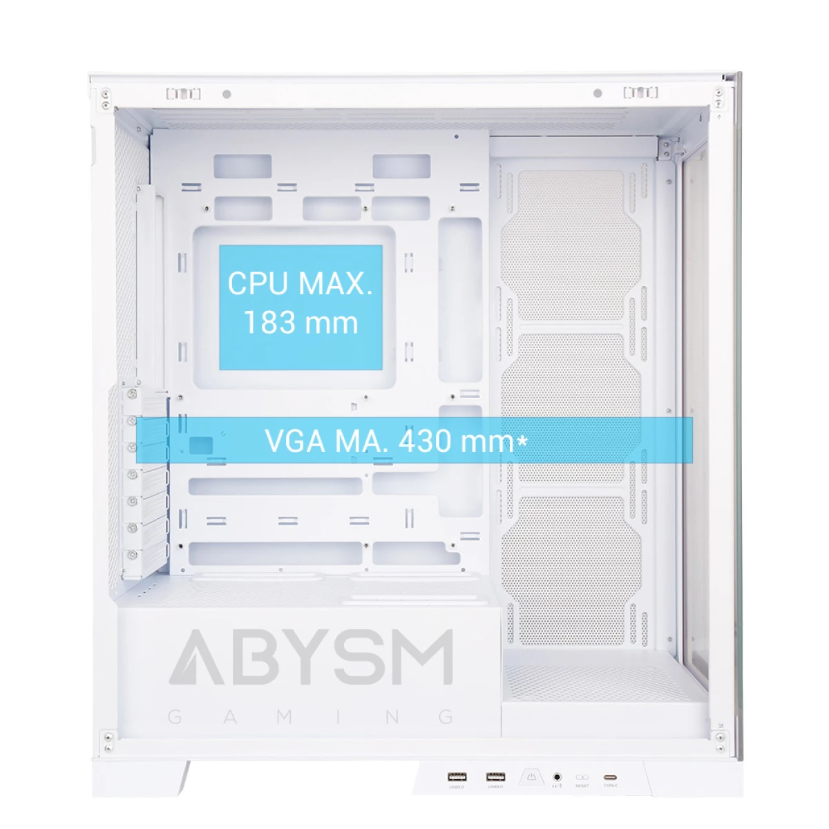 Galery – ABYSM Danube Sava H500 White PC Transparente, Branco0