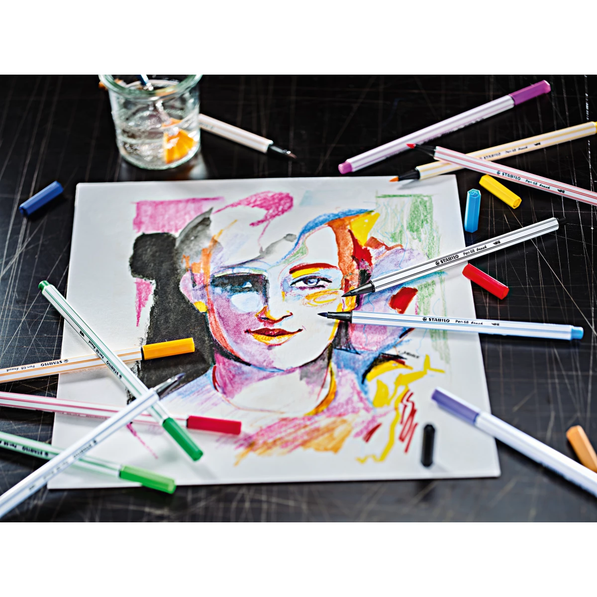 Galery – STABILO Pen 68 brush ARTY caneta de feltro Multicor 30 unidade(s)0