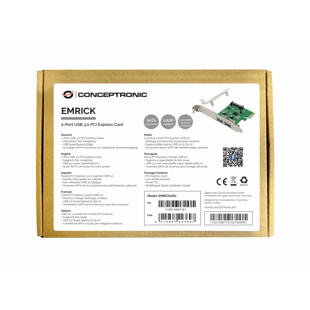 Galery – Conceptronic EMRICK06G placa/adaptador de interface Interno USB 3.2 Gen 1 (3.1 Gen 1)0