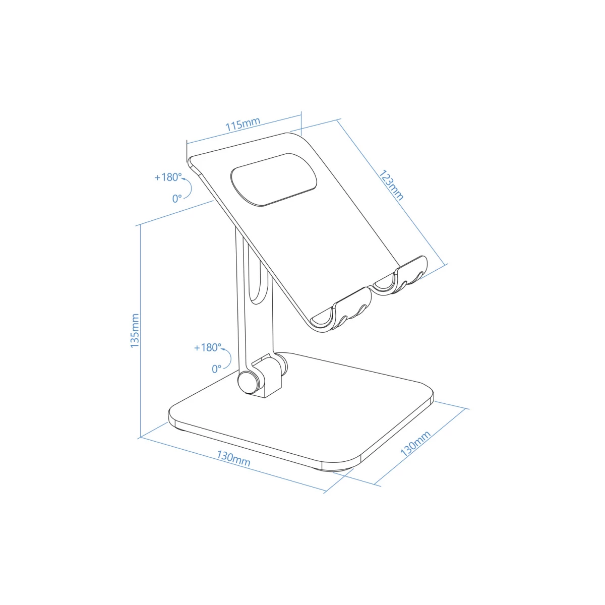 Galery – TooQ PH-HERMES-NOCHE suporte Suporte passivo Telemóveis/smartphone, Tablet/UMPC Preto0