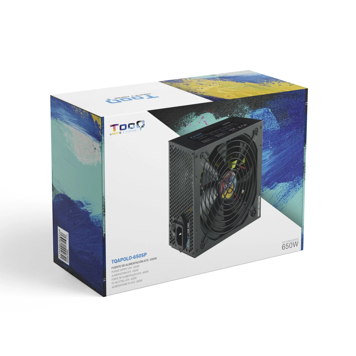Galery – TooQ TQAPOLO-650SP fonte de alimentação 650 W 20+4 pin ATX ATX Preto0