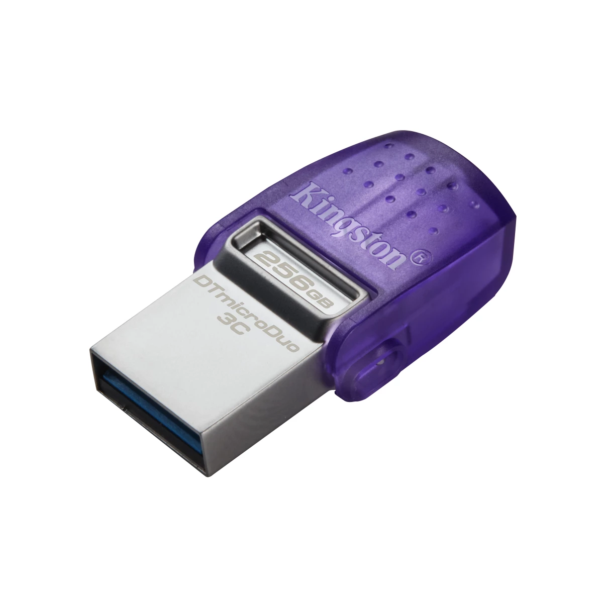 Thumbnail-Kingston Technology DataTraveler microDuo 3C unidade de memória USB 256 GB USB Type-A / USB Type-C 3.2 Gen 1 (3.1 Gen 1) Aço inoxidável, Roxo