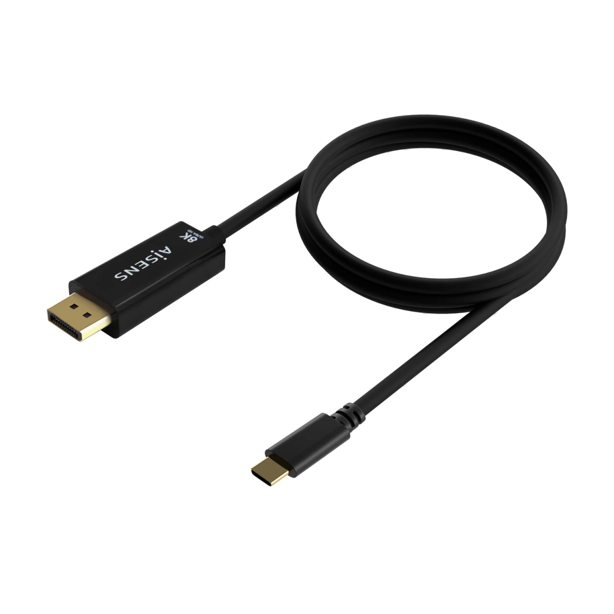 Galery – AISENS A109-0688 adaptador de cabo de vídeo 0,8 m USB Type-C DisplayPort Preto0