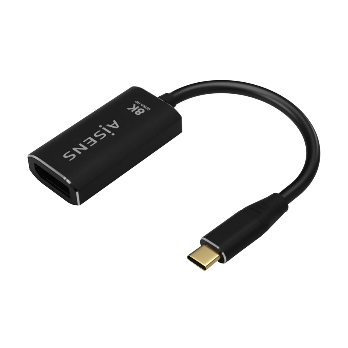 Thumbnail-AISENS A109-0690 adaptador de cabo de vídeo 0,15 m USB Type-C DisplayPort Preto