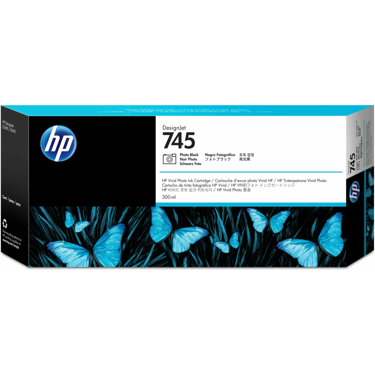 Thumbnail-HP 745 300-ml DesignJet Photo Black Ink Cartridge