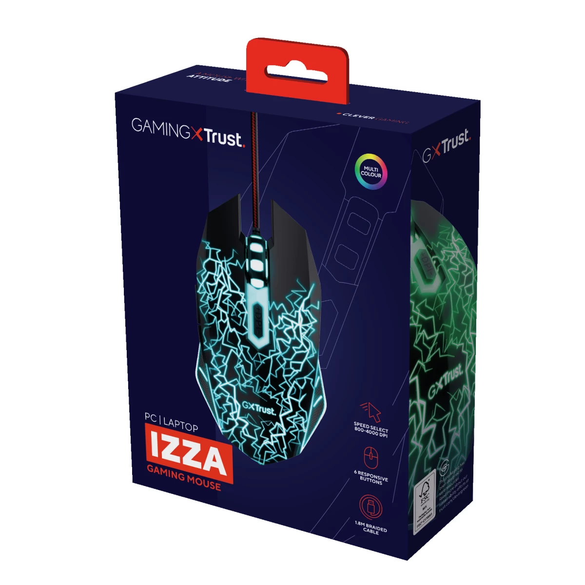 Galery – Trust GXT 105X Izza rato Ambidestro USB Type-A Ótico 4000 DPI0