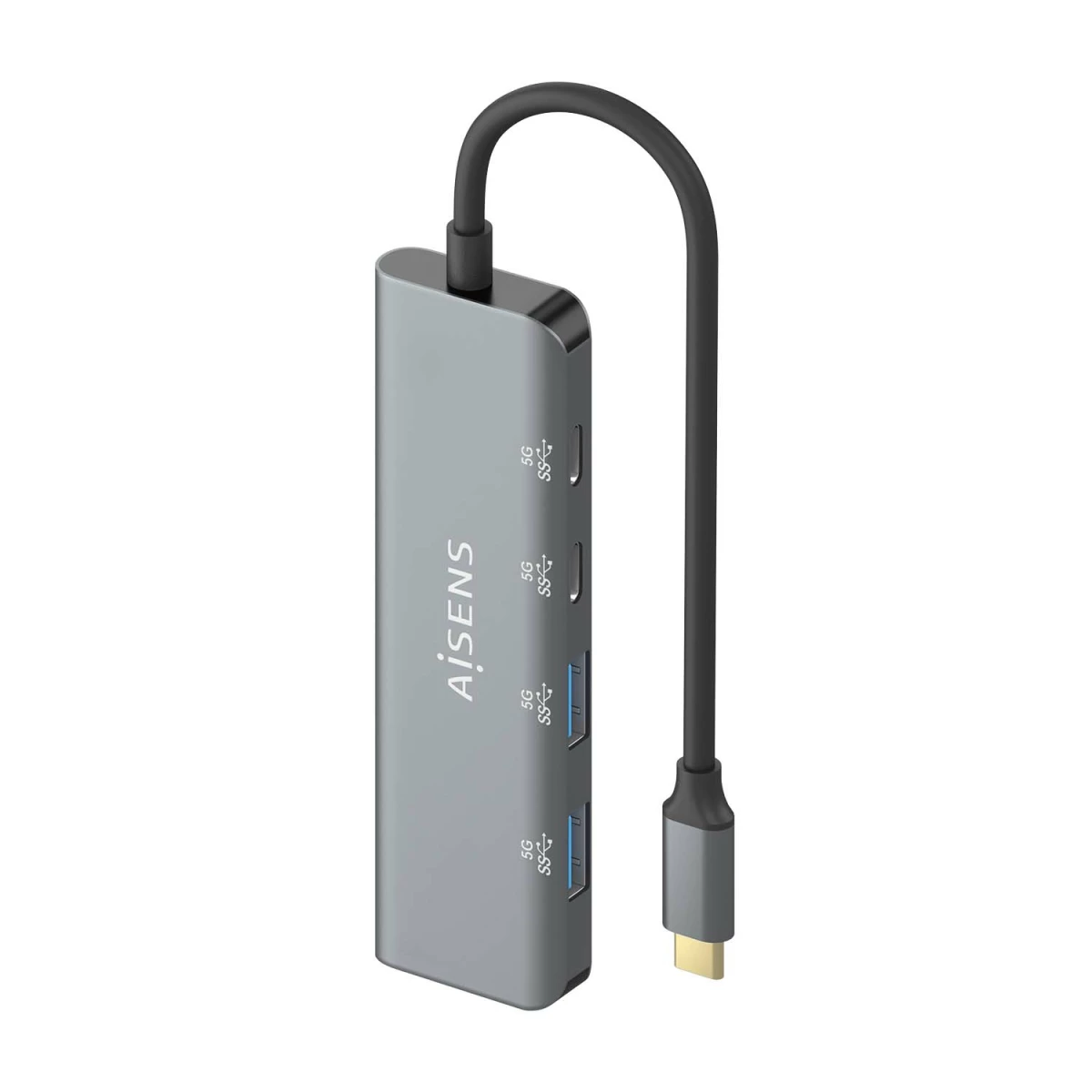 Galery – AISENS A109-0763 hub de interface USB 3.2 Gen 1 (3.1 Gen 1) Type-C 5000 Mbit/s Cinzento0