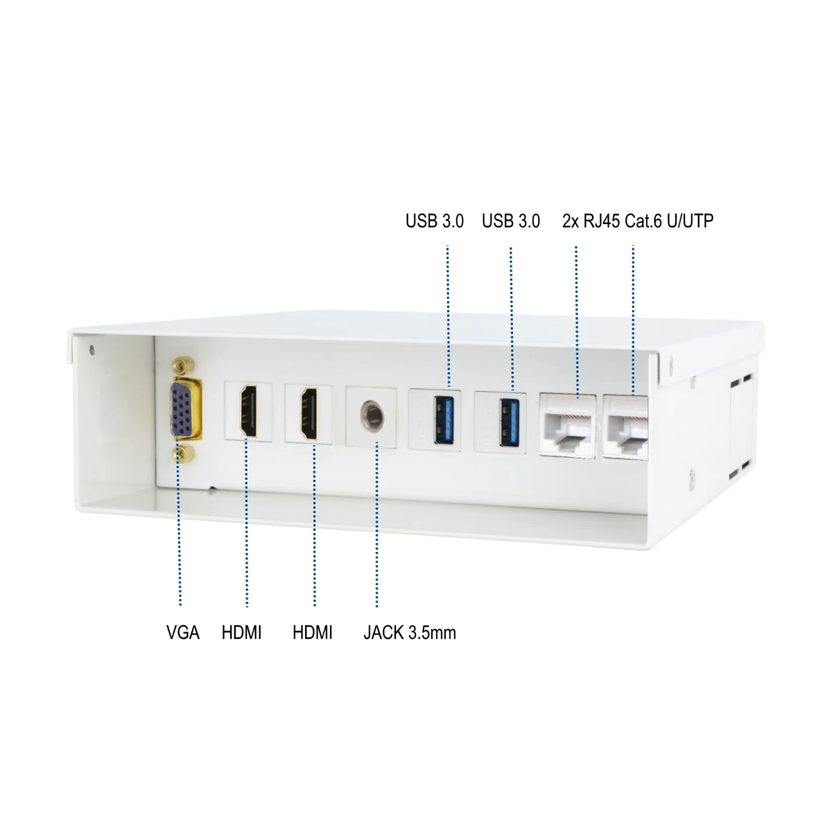 Galery – Ewent EW1555 caixa para tomadas Não Branco0