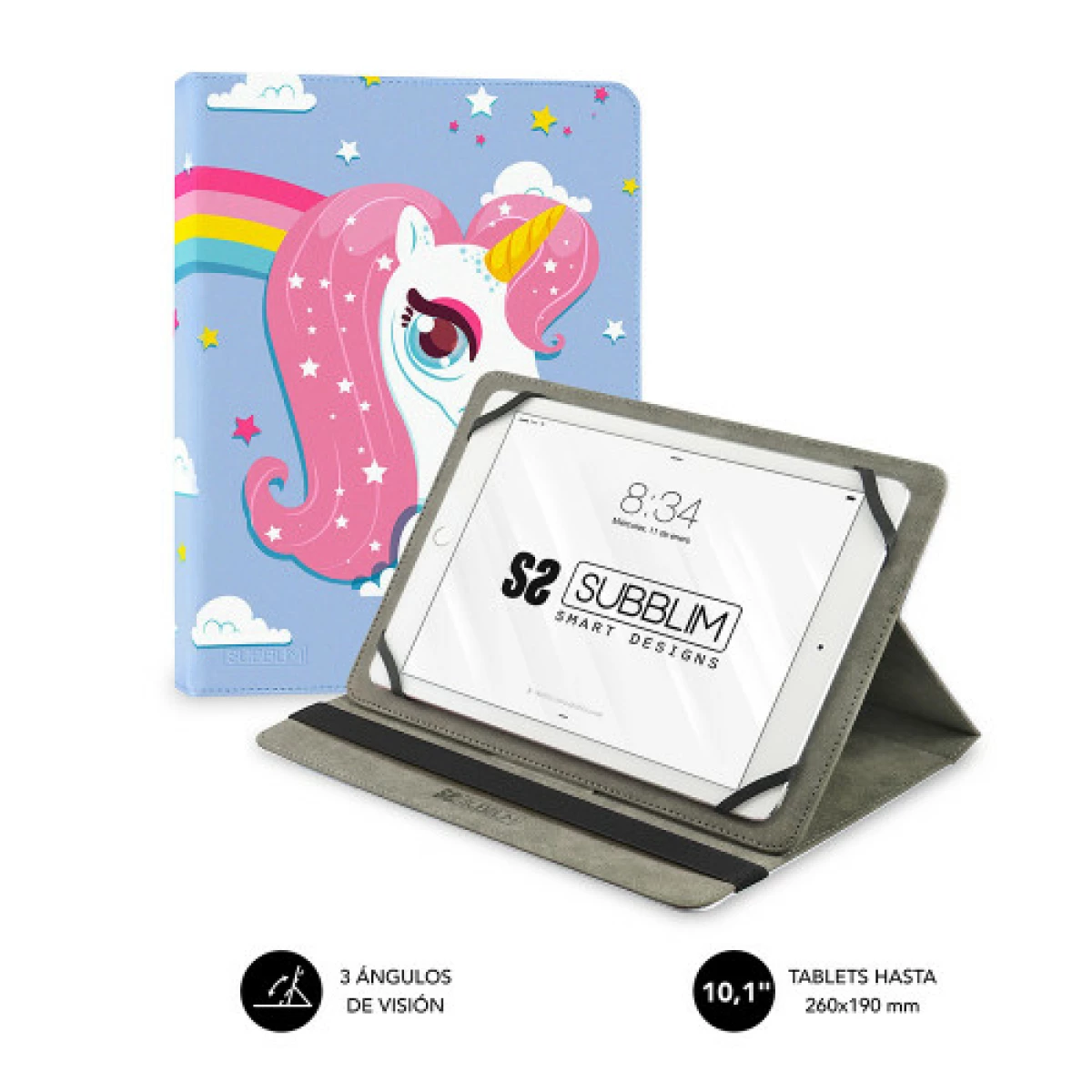 Thumbnail-Capa universal para tablet SUBBLIM TRENDY CASE UNICORN 10,1″