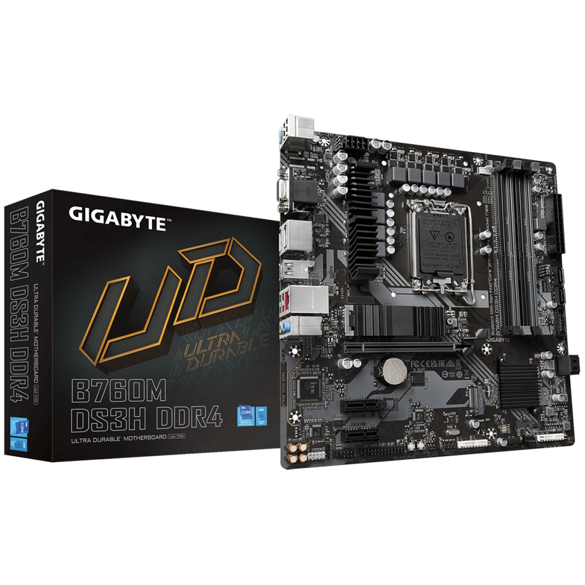 Thumbnail-Gigabyte B760M DS3H DDR4 motherboard Intel B760 Express LGA 1700 micro ATX