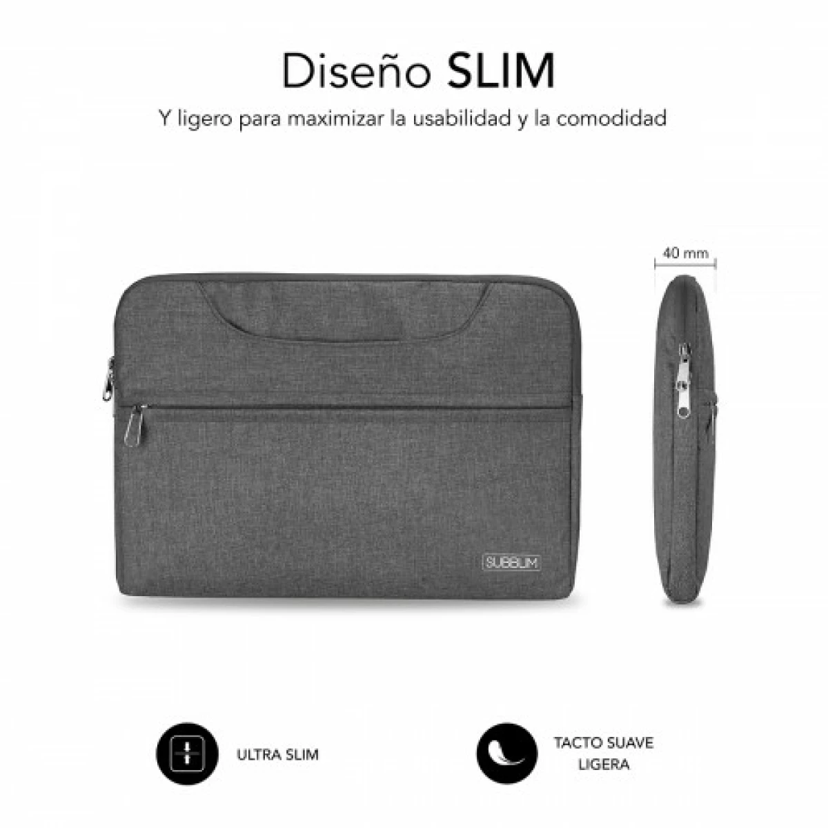 Galery – Capa para computador SUBBLIM capa para laptop empresarial 13,3-14″ cinza0