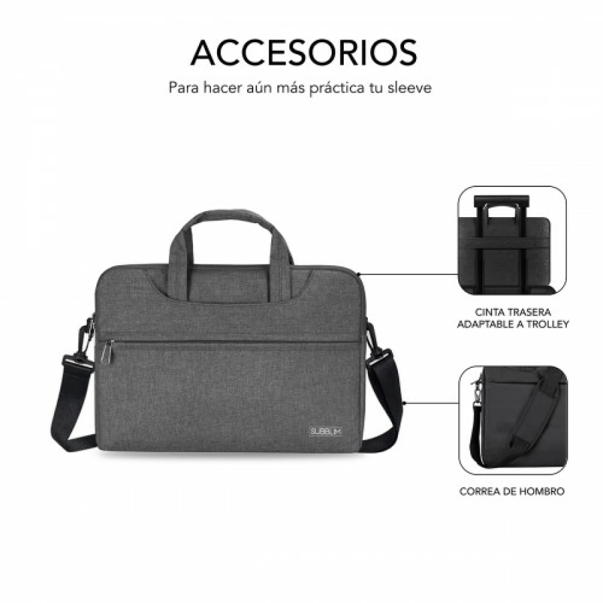 Galery – Capa para computador SUBBLIM capa para laptop empresarial 13,3-14″ cinza0