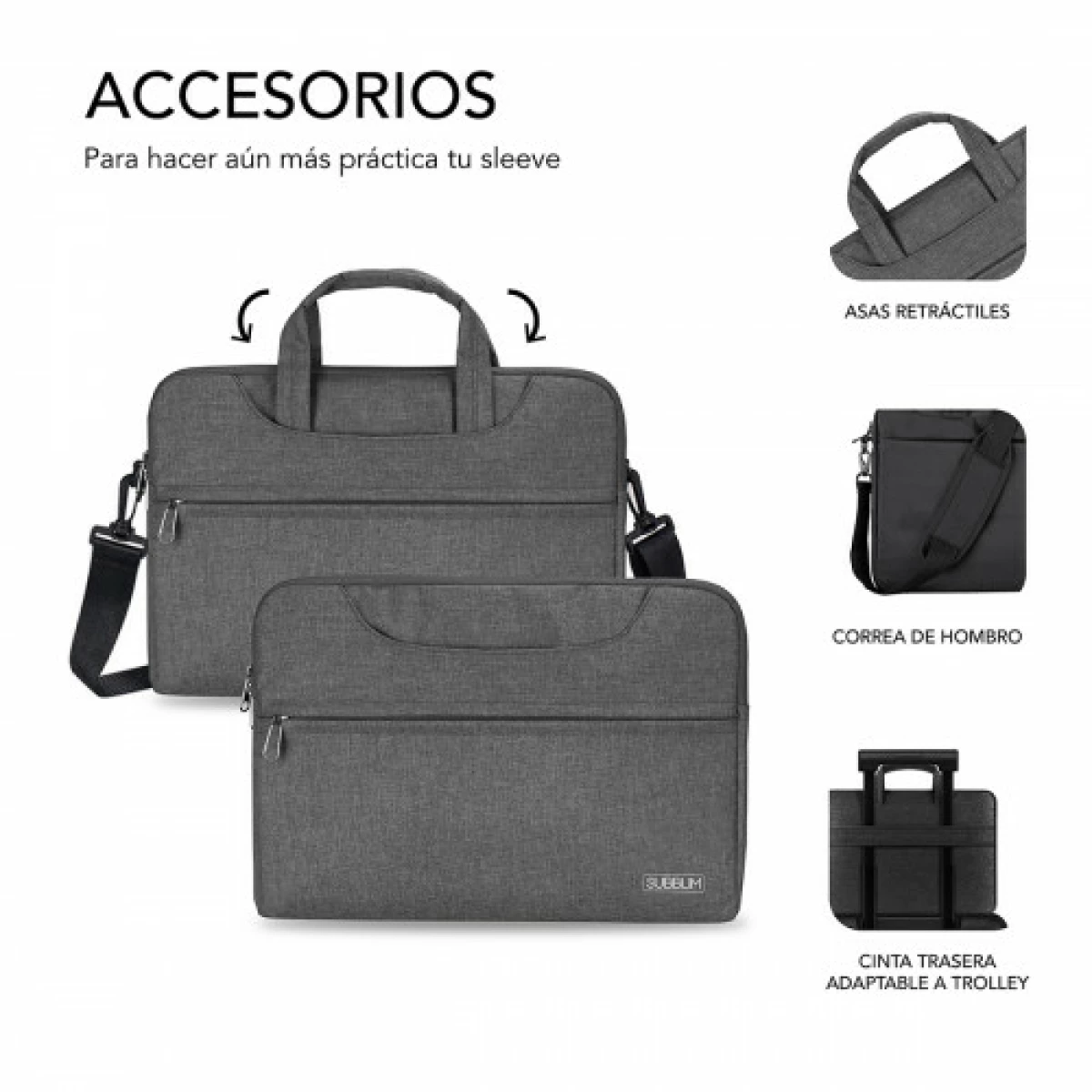 Galery – Capa para computador SUBBLIM capa para laptop empresarial 13,3-14″ cinza0