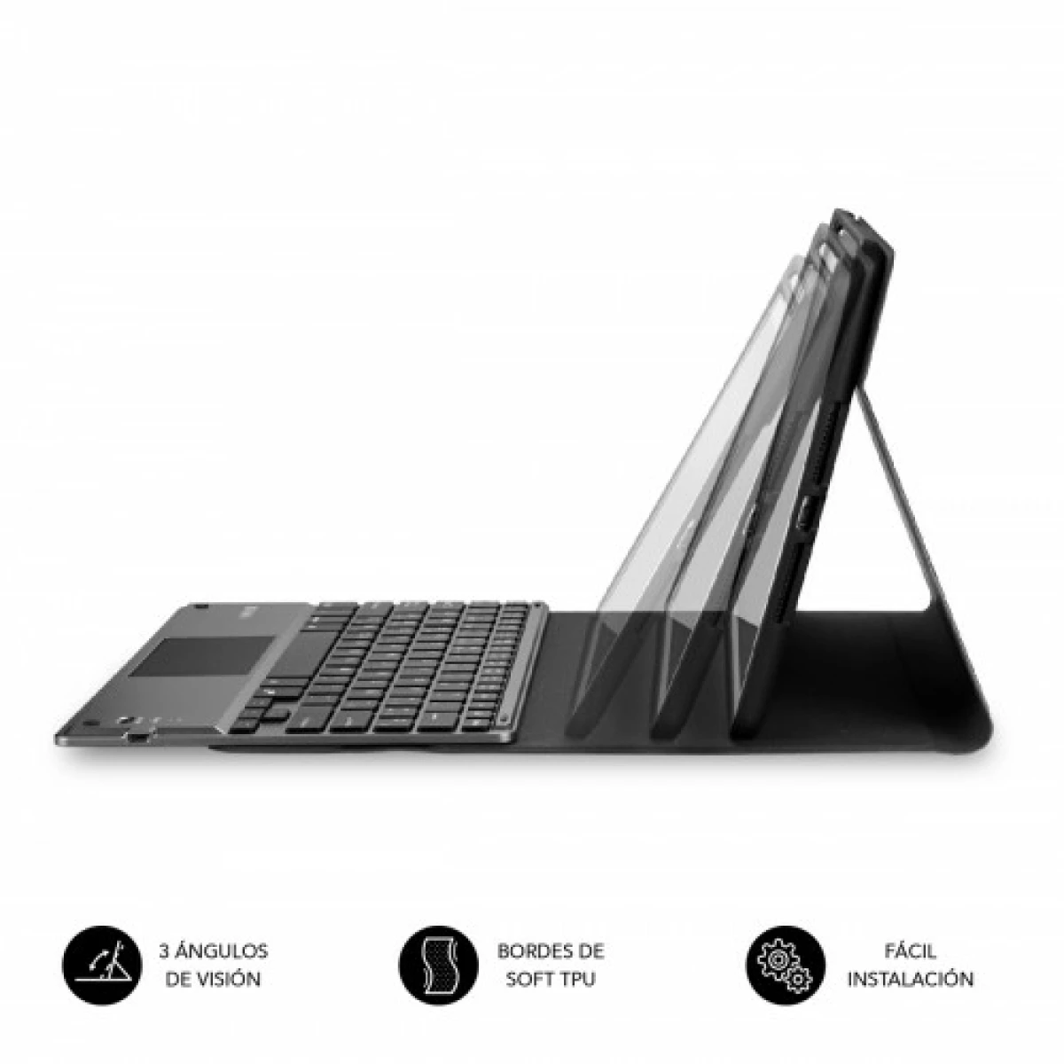 Galery – Capa SUBBLIM com teclado retroiluminado KEYTAB Pro BL BT Touchpad Ipad Pro 11 2020 Preto0