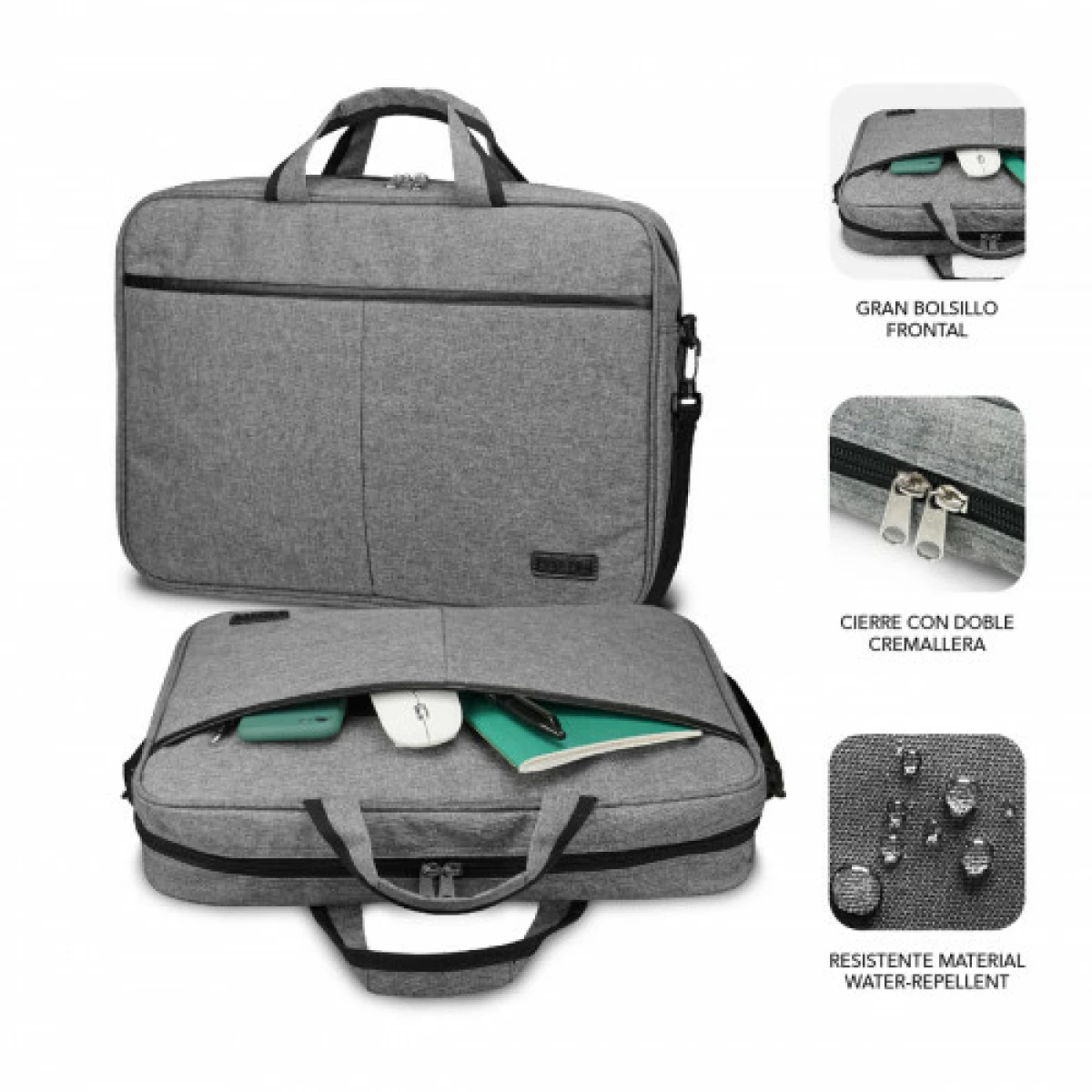 Galery – Bolsa para laptop SUBBLIM Elite 15,6″ cinza0