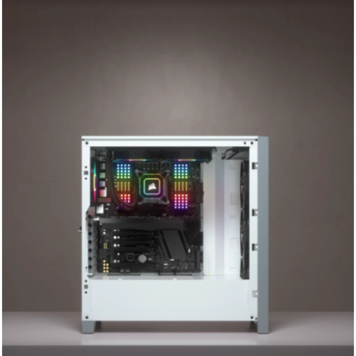 Galery – CAJA CORSAIR ICUE 4000X RGB TEMPERED GLASS BLANCA CC-90112050