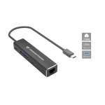 Galery – Conceptronic ABBY14B base & duplicador de portas Com fios USB 3.2 Gen 1 (3.1 Gen 1) Type-C Cinzento0