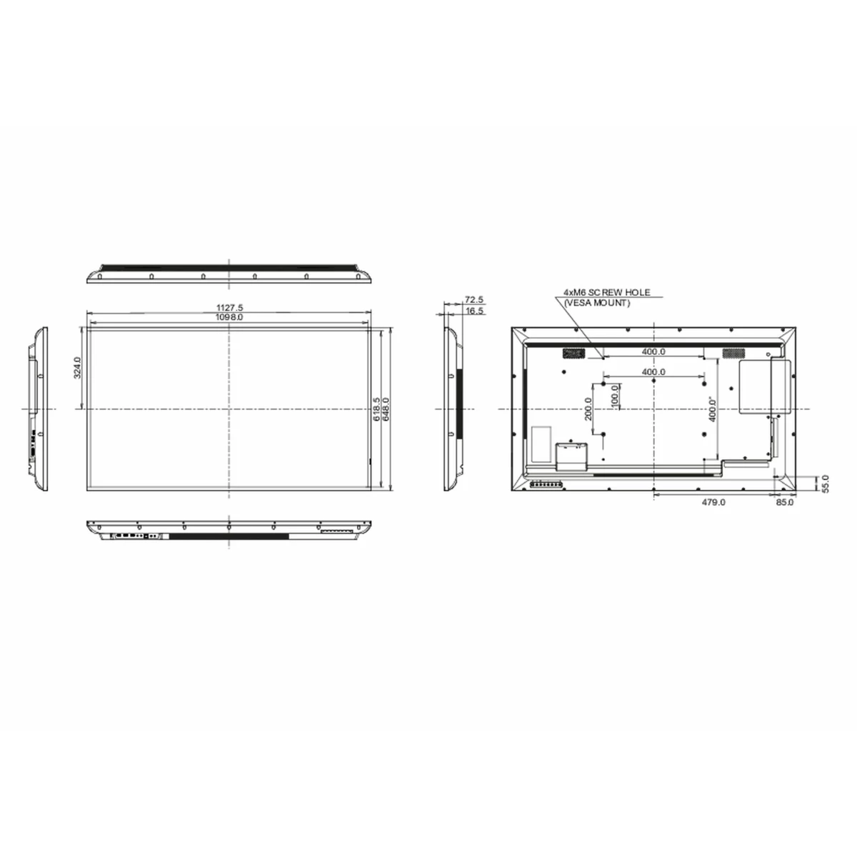 Galery – iiyama LE5041UHS-B1 ecrã de sinalização Plasma digital 125,7 cm (49.5″) LCD 350 cd/m² 4K Ultra HD Preto 18/70