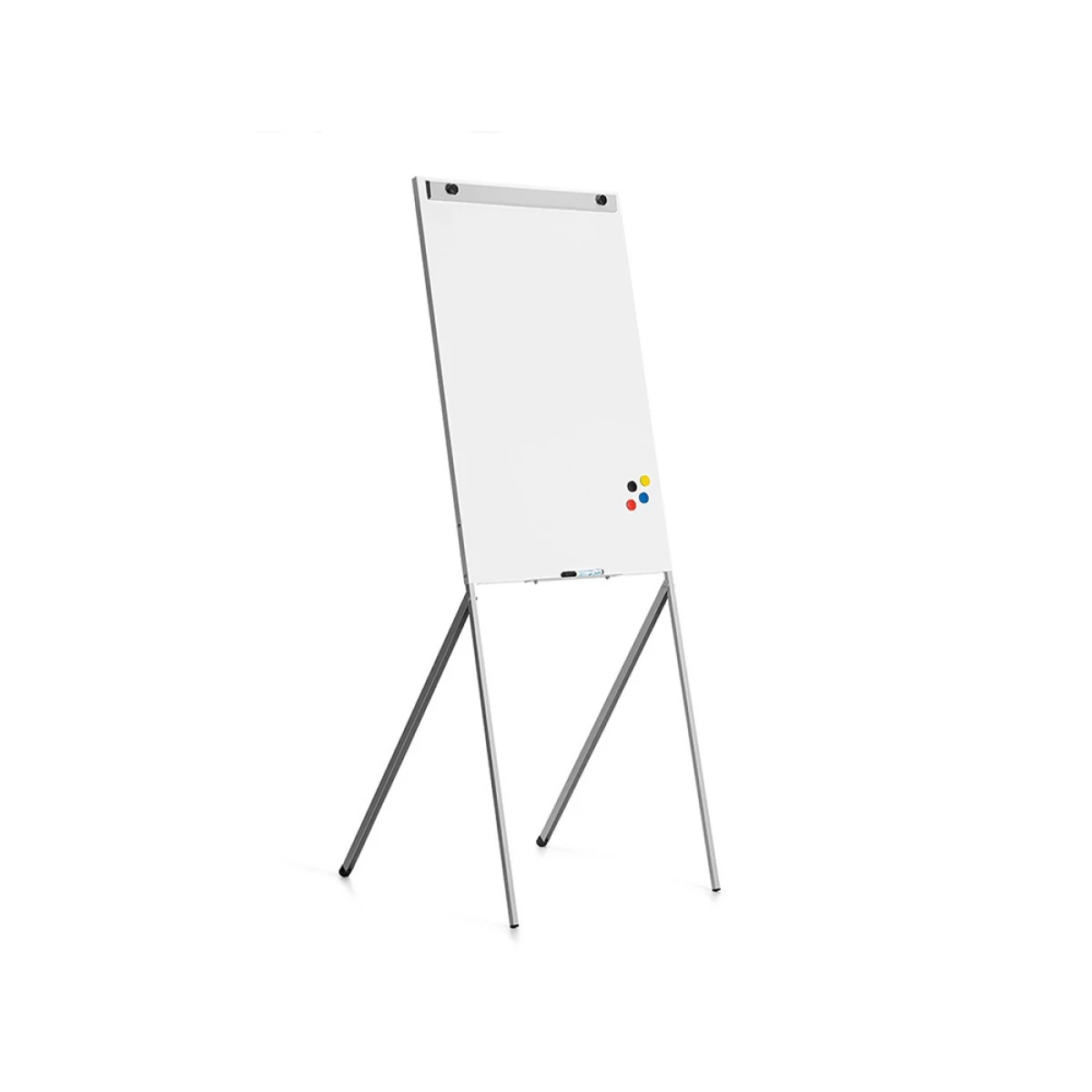 Galery – Quadro branco rocada com tripe para conferencias lacado magnetico metalico com braco extensivel lateral para 2 folhas 680