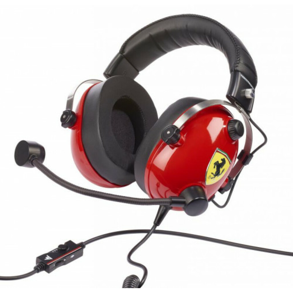 Thumbnail-Thrustmaster T.Racing Headphones Faixa de cabeça conector de 3,5 mm Preto, Vermelho, Aço inoxidável, Amarelo