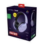 Galery – Trust GXT 491P FAYZO Auscultadores Com fios e sem fios Fita de cabeça Jogos USB Type-A Bluetooth Preto, Roxo0