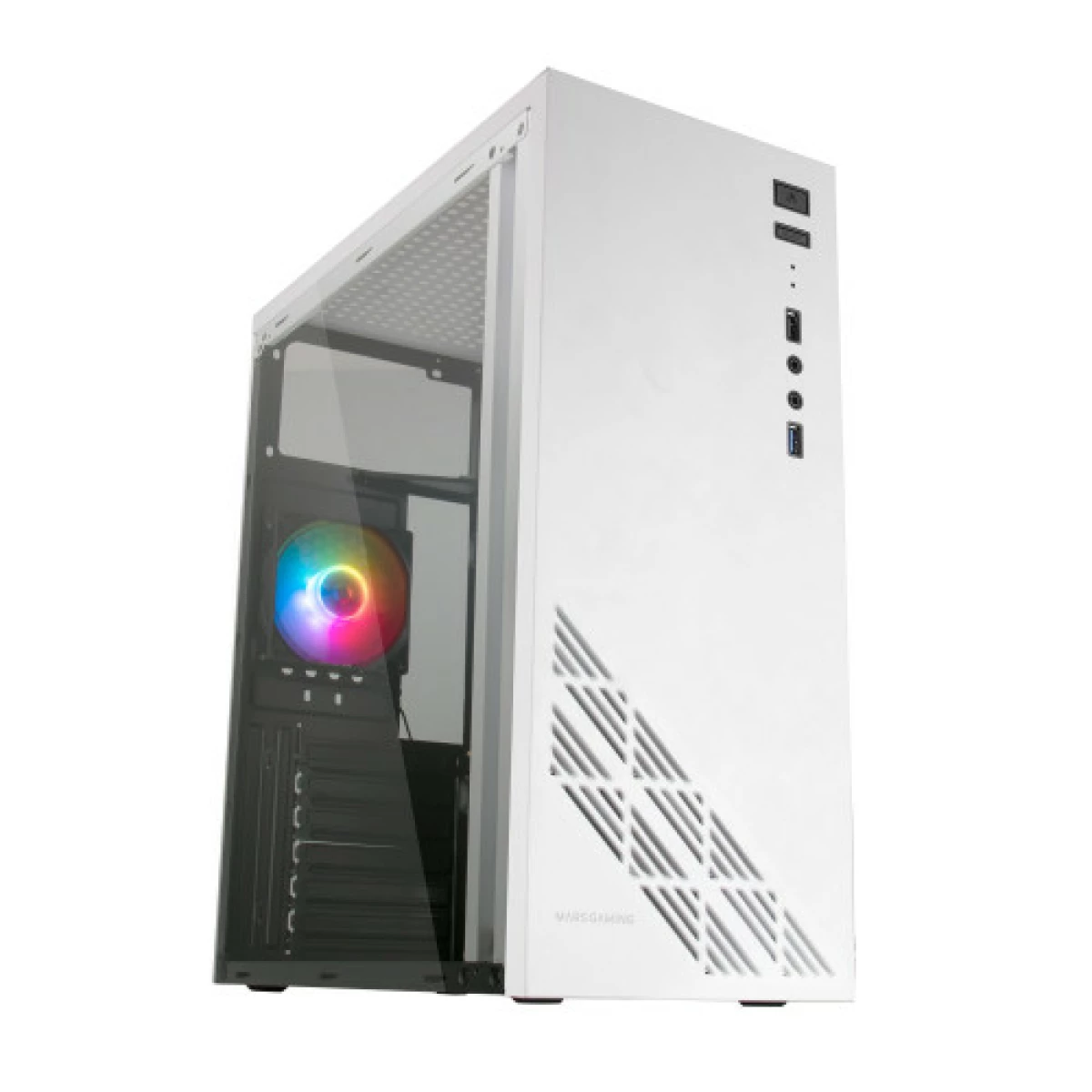 Thumbnail-MARS GAMING MC100W ATX CASE, 1X FRGB FAN, WINDOW, FULL METAL, USB 3.0, WHITE