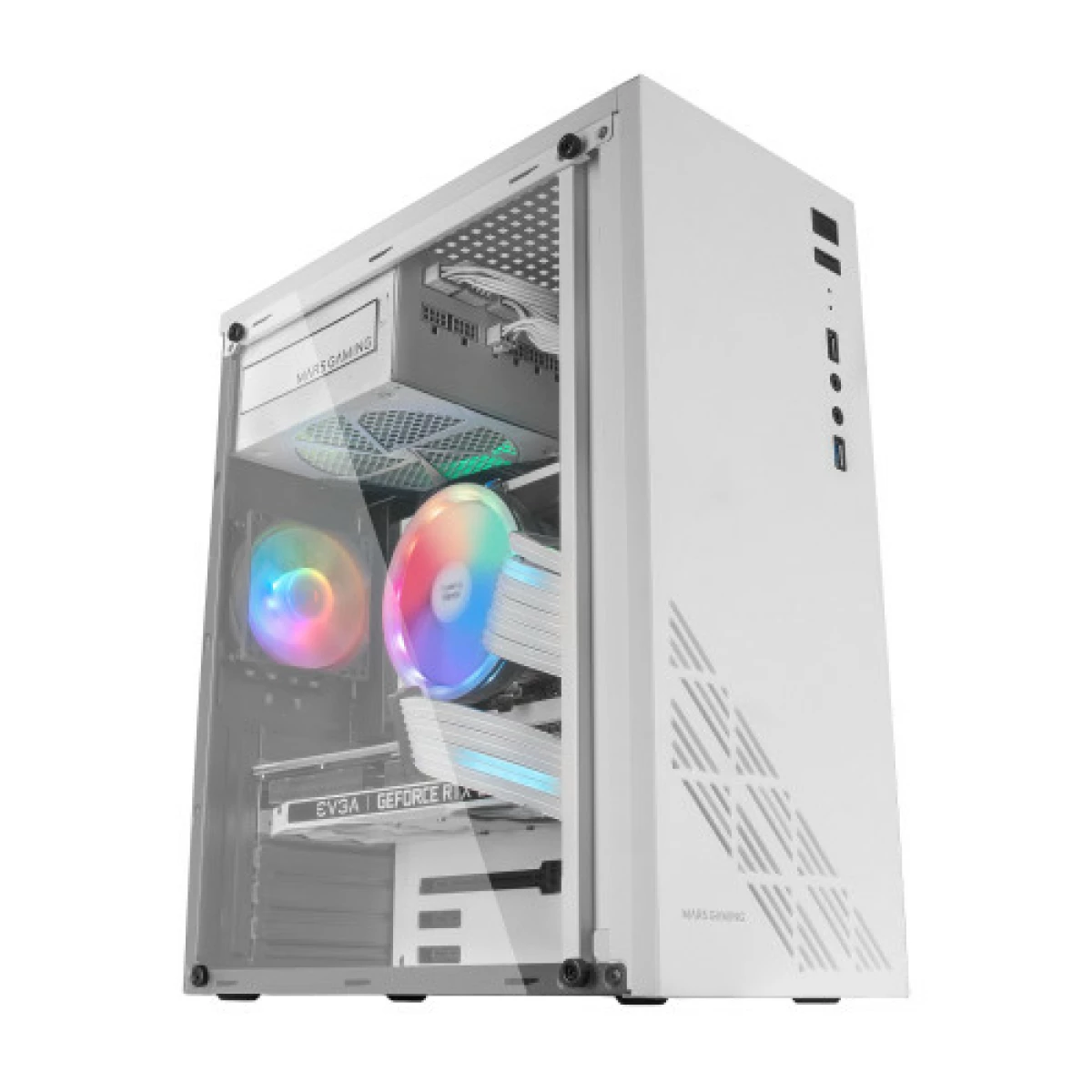 Galery – MARS GAMING MC100W ATX CASE, 1X FRGB FAN, WINDOW, FULL METAL, USB 3.0, WHITE0