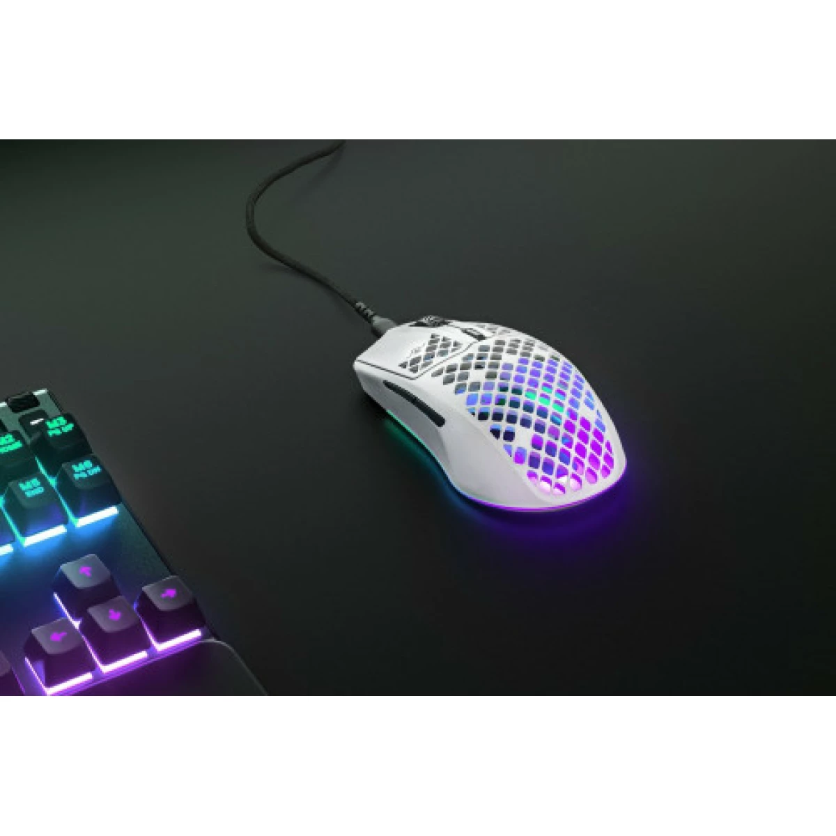 Galery – RATON STEELSERIES AEROX 3 BLANCO (62603) – 626030