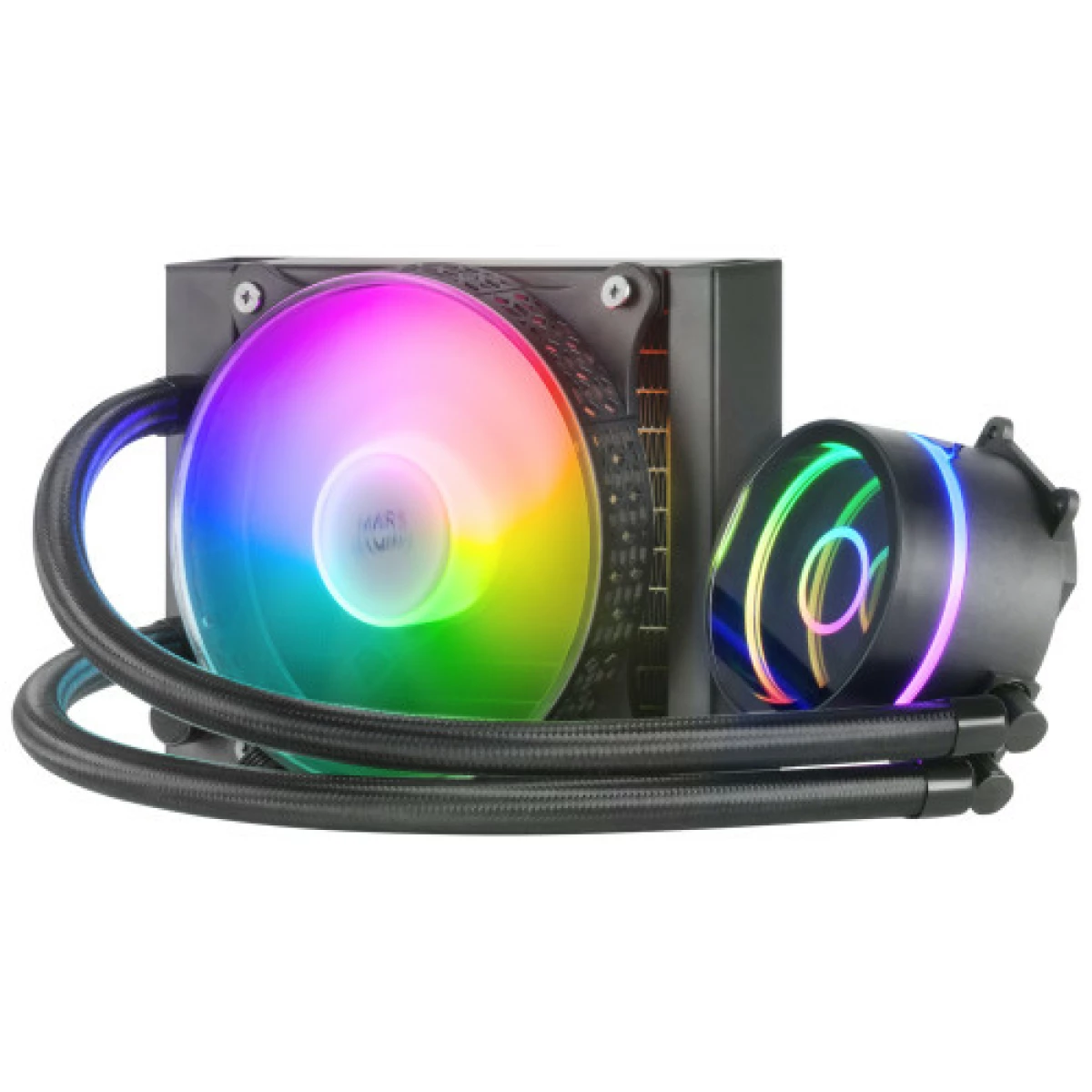 Galery – Cooler MARS GAMING ML-ONE120 WATERCOOLING AIO, 12CM FRGB FAN, INFINITY MIRROR, BLACK0