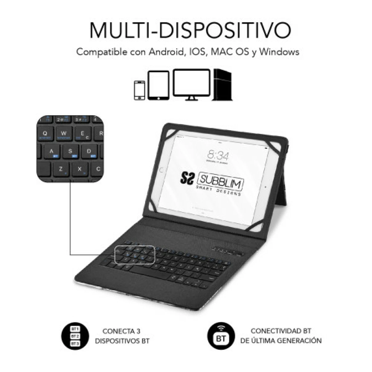 Galery – Capa SUBBLIM com teclado Keytab Pro BT Trendy Leon0