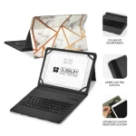 Galery – Capa SUBBLIM com teclado Keytab Pro BT Trendy White Marble0