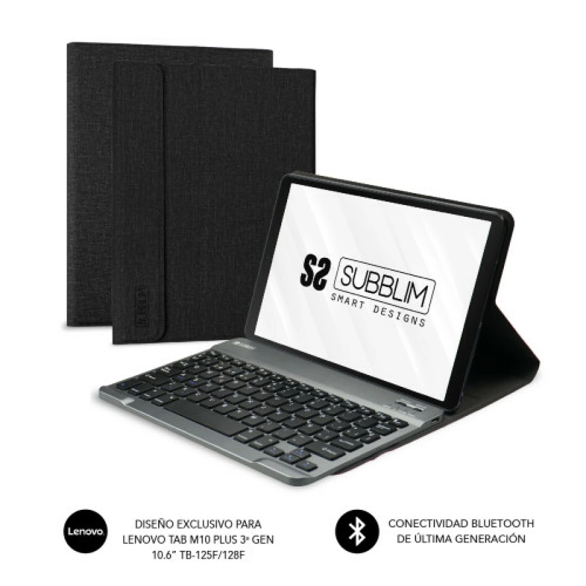 Galery – Capa SUBBLIM com teclado KeyTab Pro BT Lenovo Tab M10 Plus 3ª geração 10,6” TB-125F/128F0