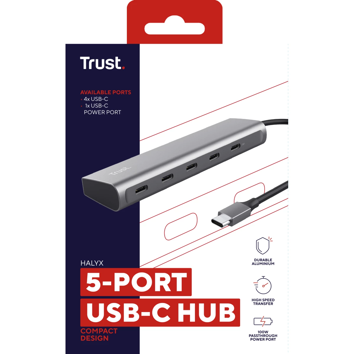 Galery – Trust Halyx USB 3.2 Gen 1 (3.1 Gen 1) Type-C Prateado0