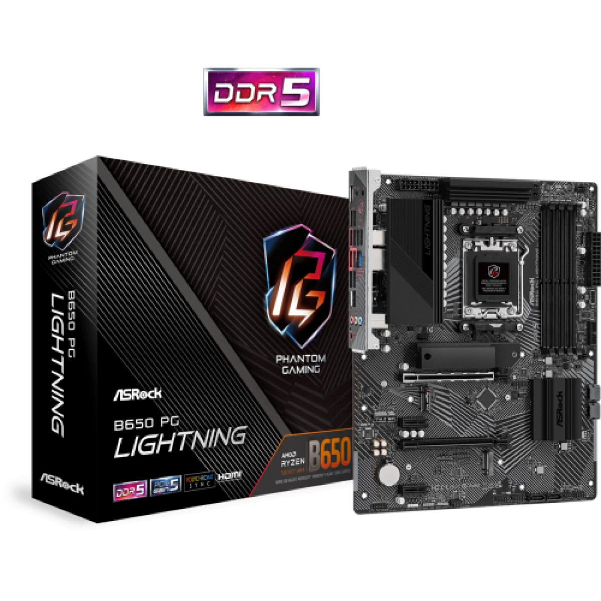 Galery – PLACA ASROCK B650 PG LIGHTNING,AMD,AM5,B650,ATX – 90-MXBK20-0