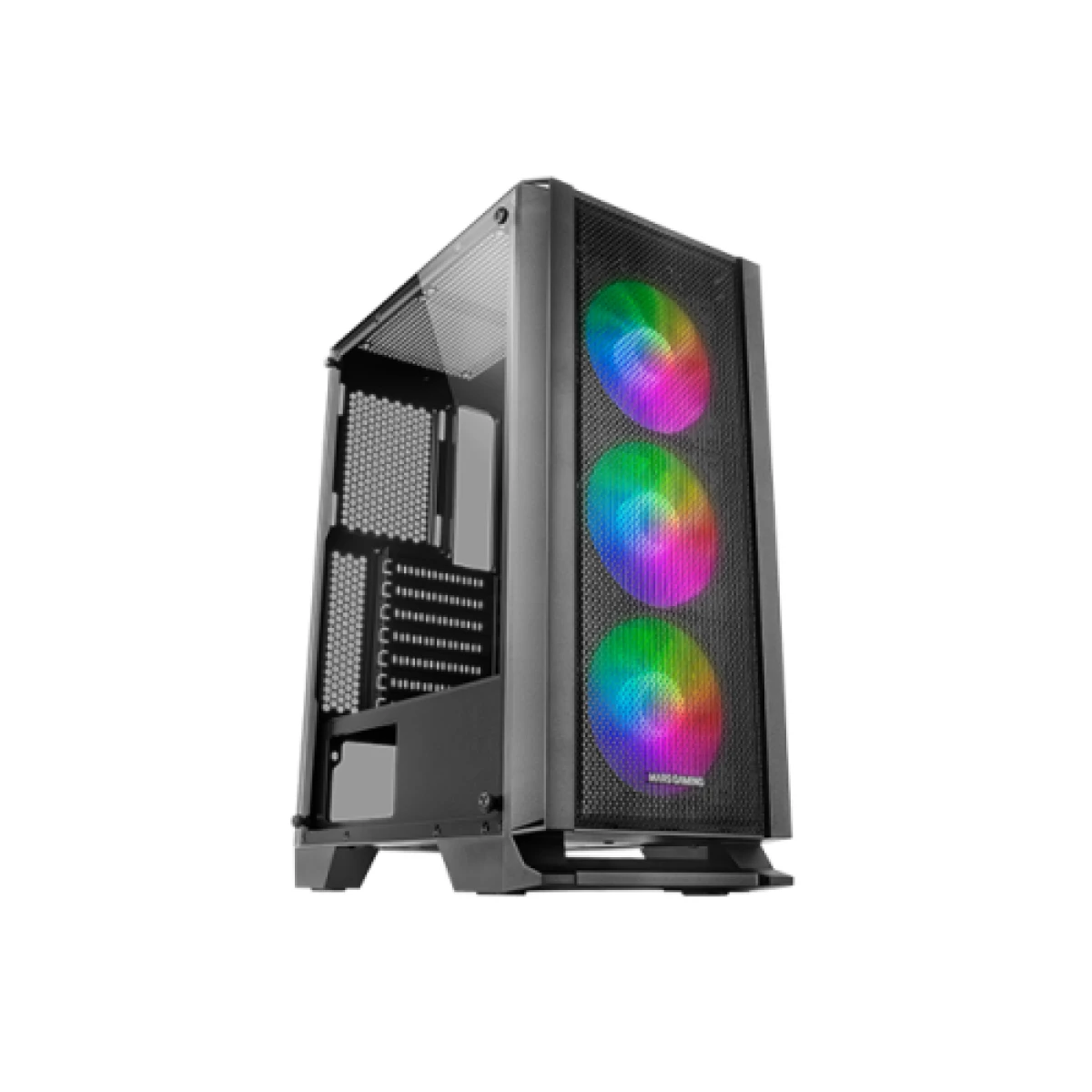 Thumbnail-Caixa MARS GAMING MCC ATX CASE, 3X 12CM FRGB FAN, GLASS, FRONT MESH, BLACK