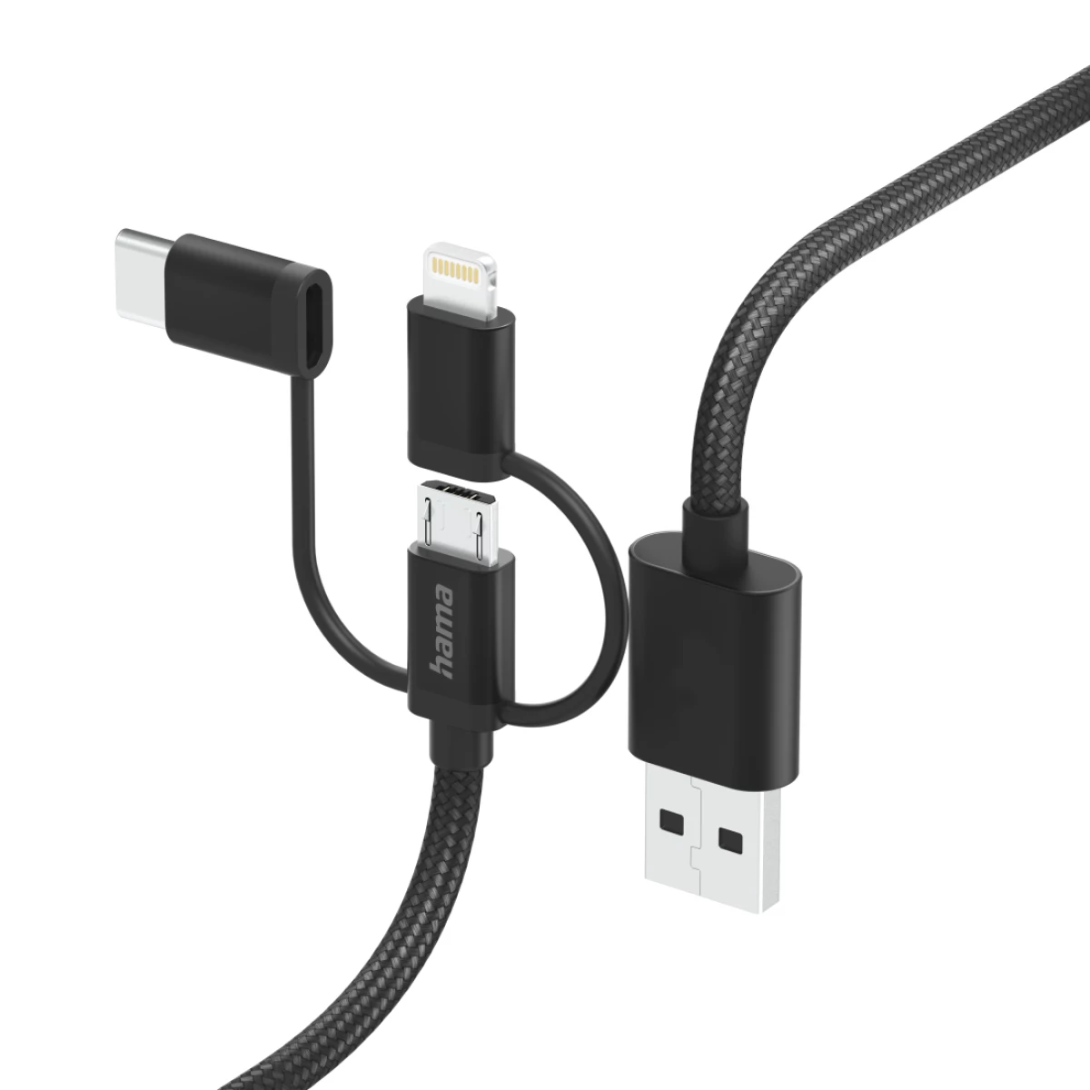 Thumbnail-Cabo HAMA 3in1 micri USB +USB-C +LTG, 1.5m,preto – 201536