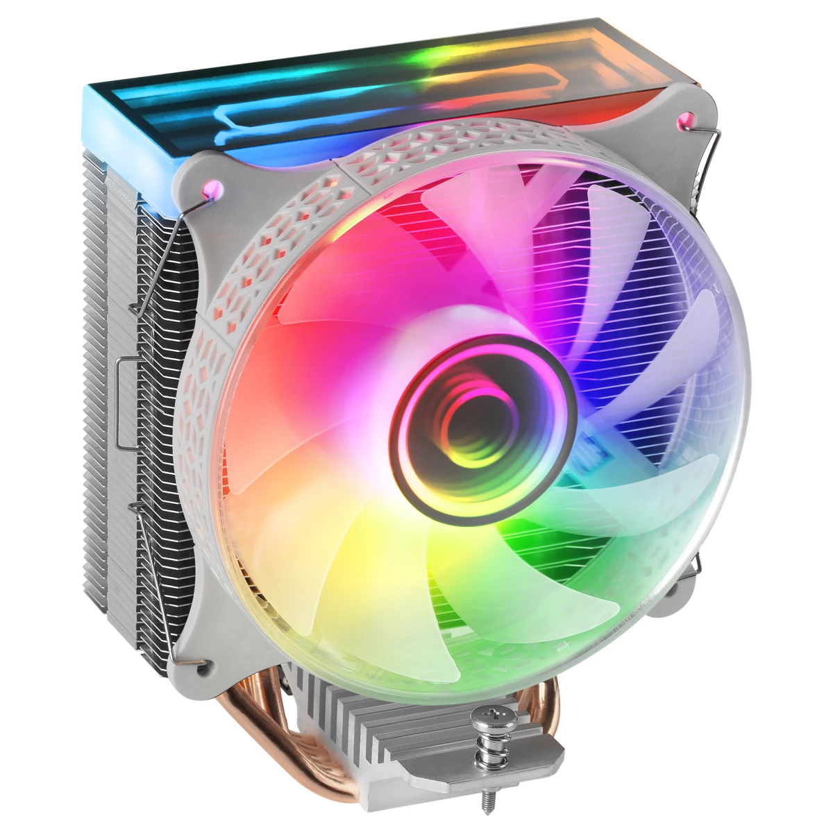 Thumbnail-Cooler MARS GAMING MCPU-VR CPU COOLER,DUAL INFINITE MIRROR ARGB,SILENT PWM FAN,4X HEATPIPE,180W,WH