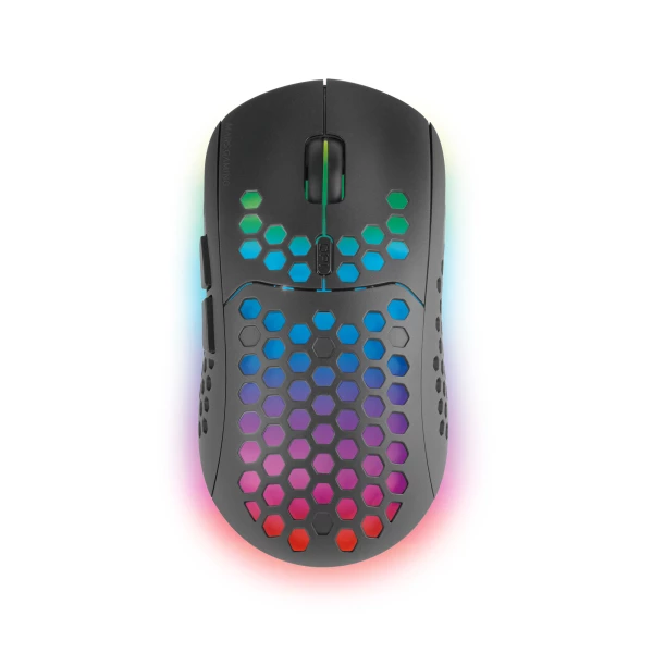 Thumbnail-Rato MARS GAMING MMW3 WIRELESS MOUSE, 79G ULTRA-LIGH, RECHARGEABLE BATTERY, BLACK