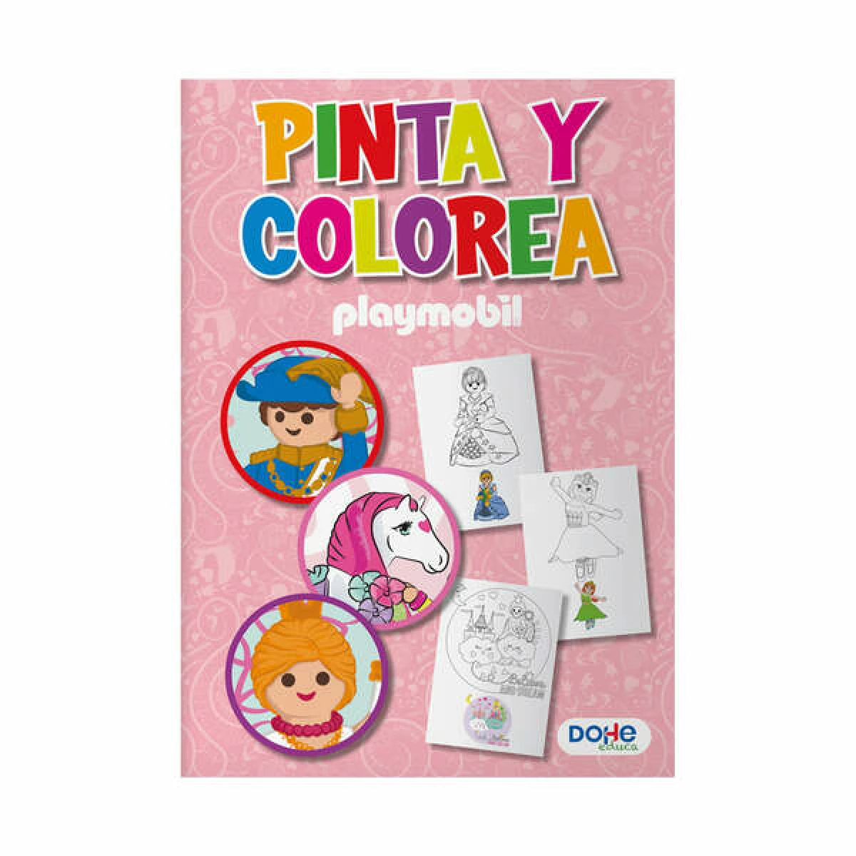 Thumbnail-Livro de colorir Dohe Playmobil Princess – Capa de papelão 350gr – Dentro de 30 folhas de 120gr – Ideal para lápis de cor e tintas de cera