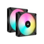 Thumbnail-AF ELITE Series, AF140 RGB ELITE, 140mm Fluid Dynamic RGB Fan with AirGuide, Dual Pack with Lighting Node CORE