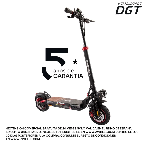 Thumbnail-Scooter Elétrica Zwheel ZRino Duo Max 2x Motor 500W – Aprovado DGT – Autonomia até 70km – Suspensão Hidráulica Dianteira e Traseira – Rodas Off-Road de 10″ – Carga Máxima 120kg