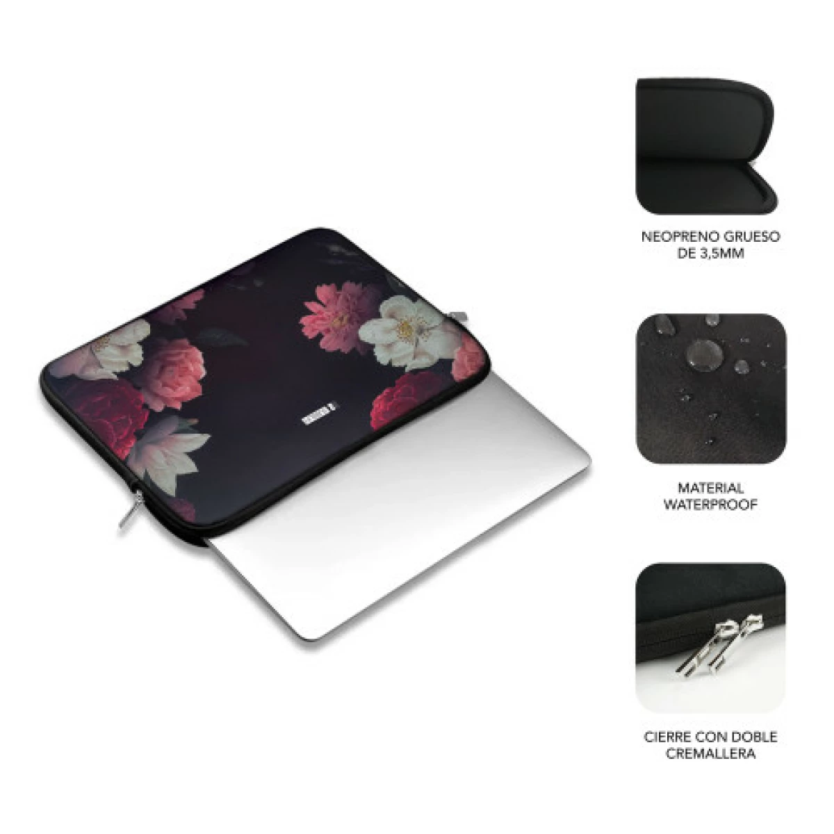 Galery – SUBBLIM Capa para computador de neoprene manga moderna Neo Flowers 13,3-14″0