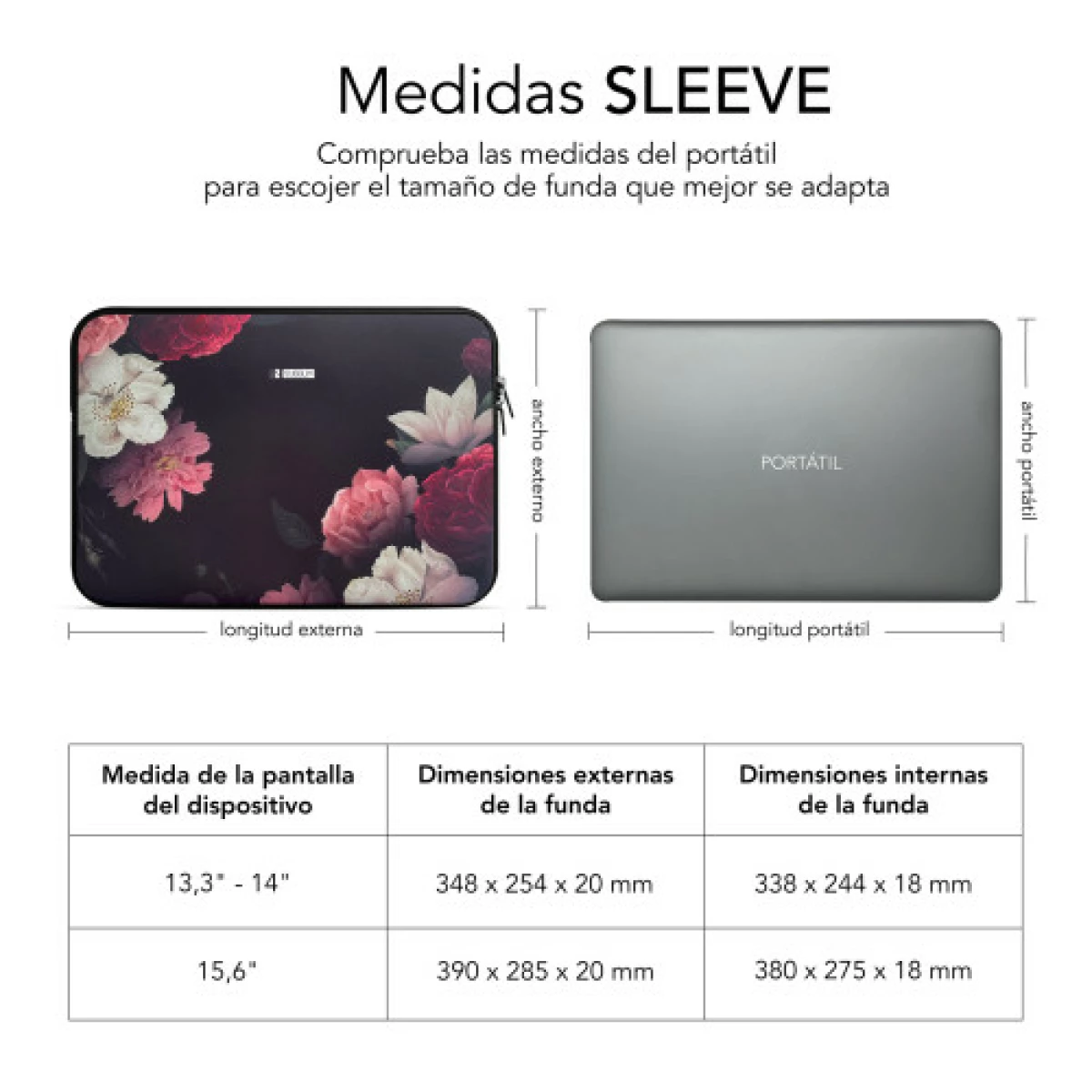 Galery – SUBBLIM Capa para computador de neoprene manga moderna Neo Flowers 13,3-14″0